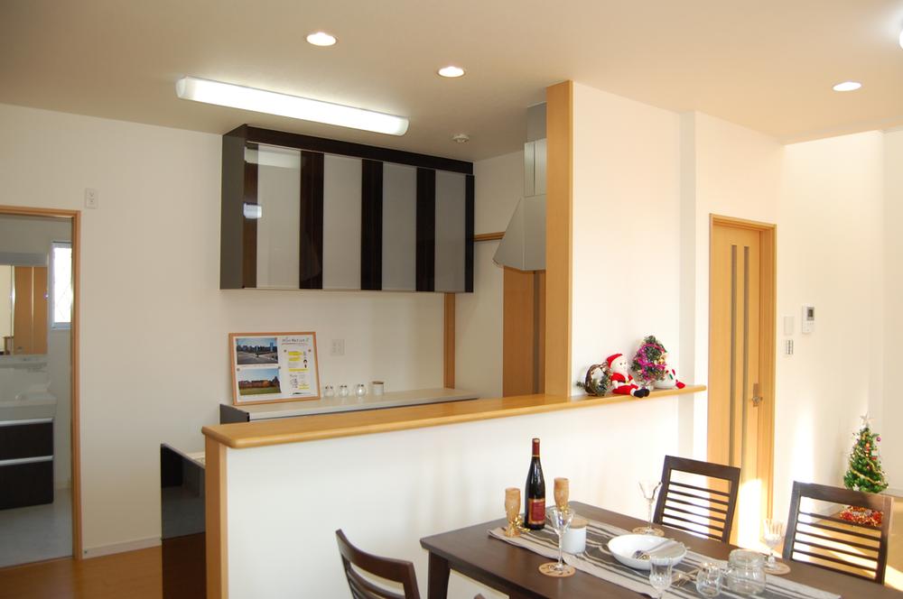 Building plan example (introspection photo).  ☆ dining kitchen ☆ Open face-to-face kitchen