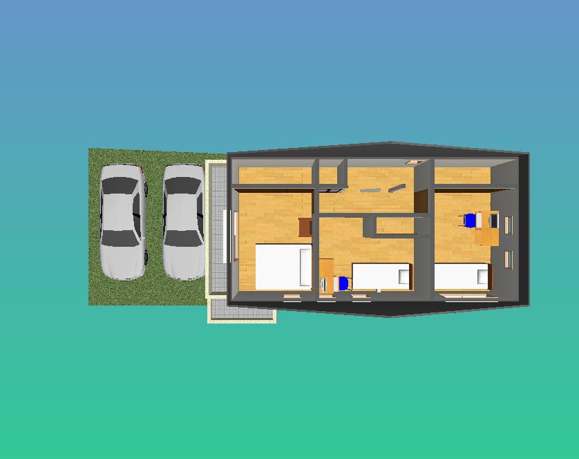 Building plan example (Perth ・ Introspection). ☆ Building introspection bird's-eye view ☆