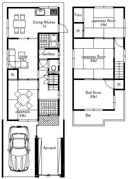 Floor plan. 9.8 million yen, 4LDK, Land area 85.17 sq m , Building area 82.53 sq m Mato
