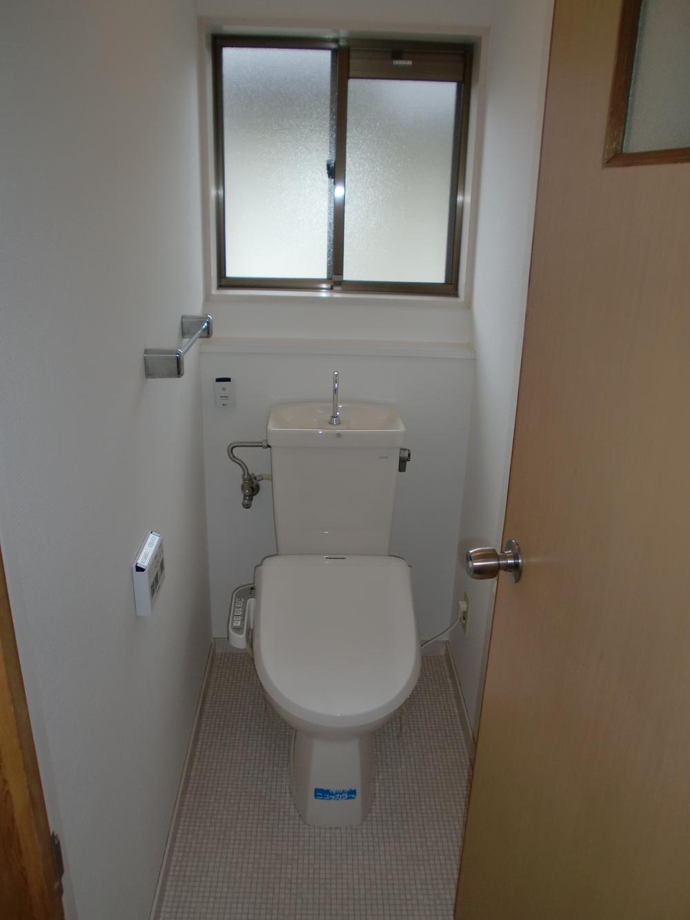 Toilet. Bright toilet.