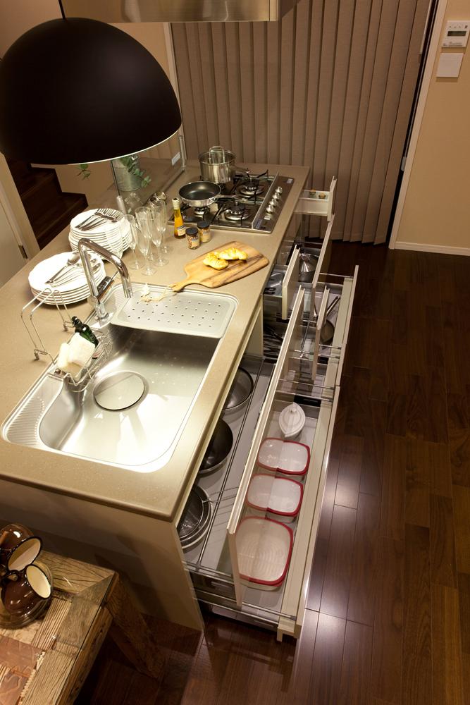 Other Equipment. Kitchen storage of large capacity. Space is also convinced you were favorite dishes is the storage of cookware. Care Ease Because the bottom plate are put the enamel panel.