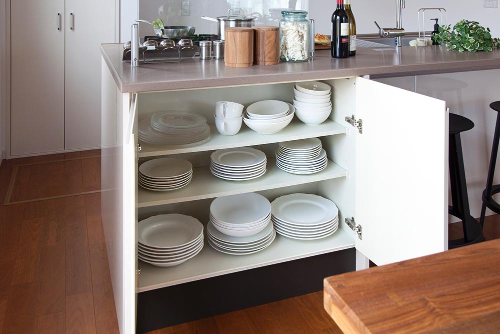 Other Equipment. Cupboard built into the kitchen counter next to. There is a better-than-expected storage capacity.