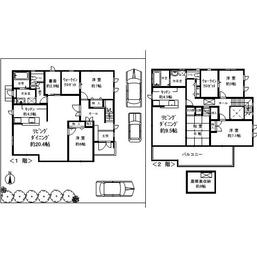 Floor plan. 59 million yen, 5LLDDKK + 3S (storeroom), Land area 299.51 sq m , Building area 193.48 sq m