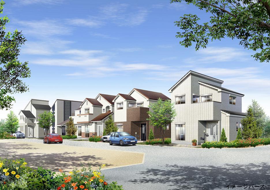 Local appearance photo. AsahiKASEI POWER BOARD ● fire protection ● thermal insulation properties lineup the fire insurance premium reduction personality full of texture ●. You can freely express the look of the facade, It plays a major role in harmony with the heavy feeling and modern impression making landscape.