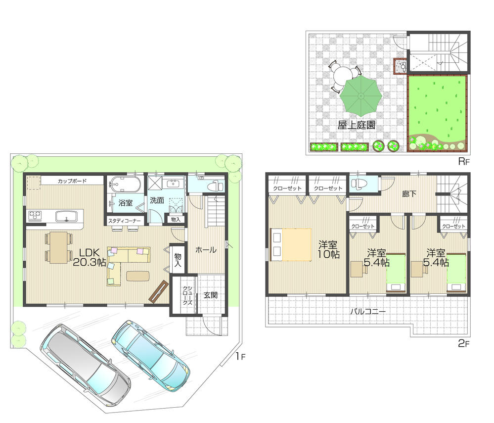 Floor plan. Example of construction