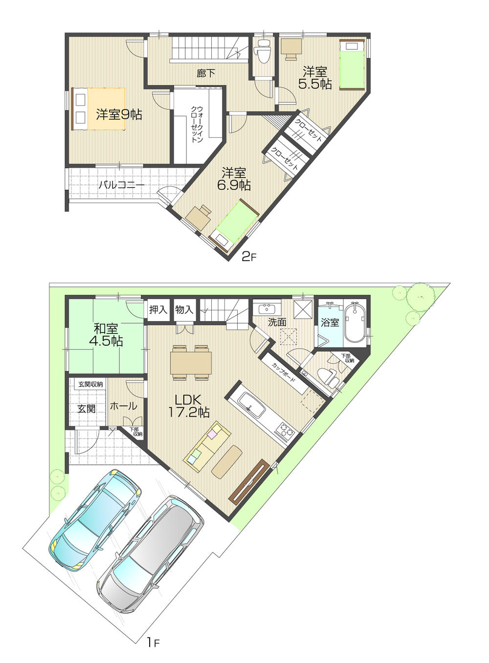 Floor plan. Example of construction