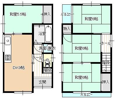 Floor plan. 4.8 million yen, 4DK, Land area 50.4 sq m , Building area 72.53 sq m