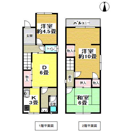 Floor plan. 11,980,000 yen, 3DK, Land area 66.51 sq m , Building area 67.7 sq m