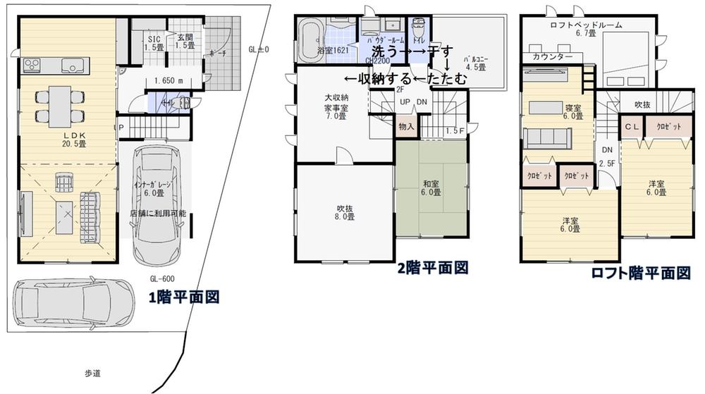 Floor plan. 25,800,000 yen, 4LDK + S (storeroom), Land area 96.84 sq m , Building area 106.1 sq m