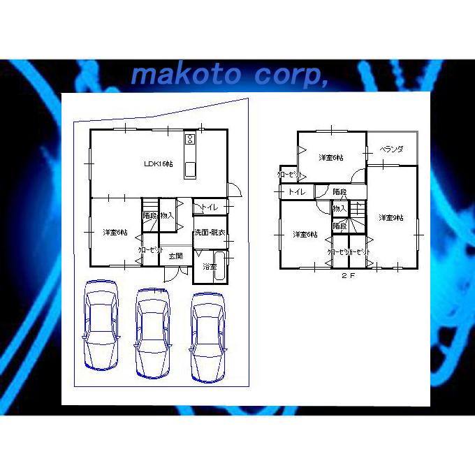 Floor plan. 22,800,000 yen, 4LDK, Land area 140.63 sq m , Garage there is a building area of 93.15 sq m all sections 36 square meters or more of the site is also spacious compartment, such as three possible.