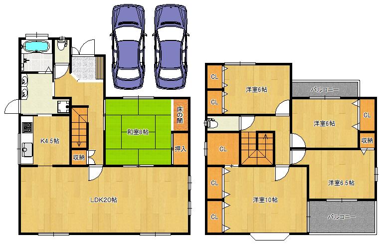 Floor plan. 24,800,000 yen, 5LDK, Land area 154.1 sq m , Building area 154.1 sq m site (December 2013) Shooting
