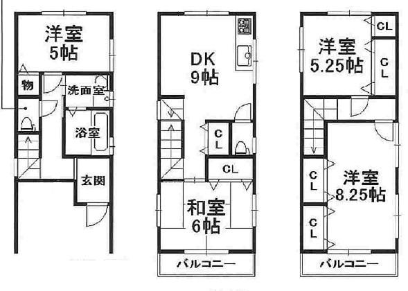 Floor plan. 16,980,000 yen, 4DK, Land area 53.6 sq m , It is rare in the high building area 87.97 sq m independence Floor.