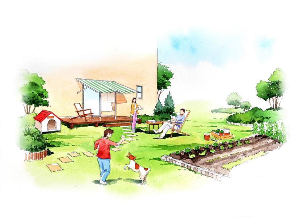 Other local. Image (site of the room), spacious garden. Or running around on the grass, Pets and playing Dari relaxed environment healthy children ・ Brought up healthy. How to use, such as gardening and open cafe is up to you.