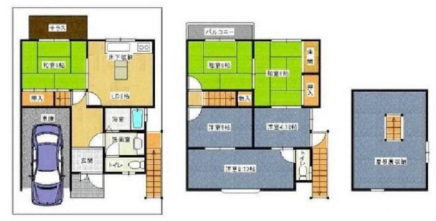 Floor plan. 13.8 million yen, 6DK, Land area 74.58 sq m , It is a building area of 76.11 sq m spacious spacious floor plan.