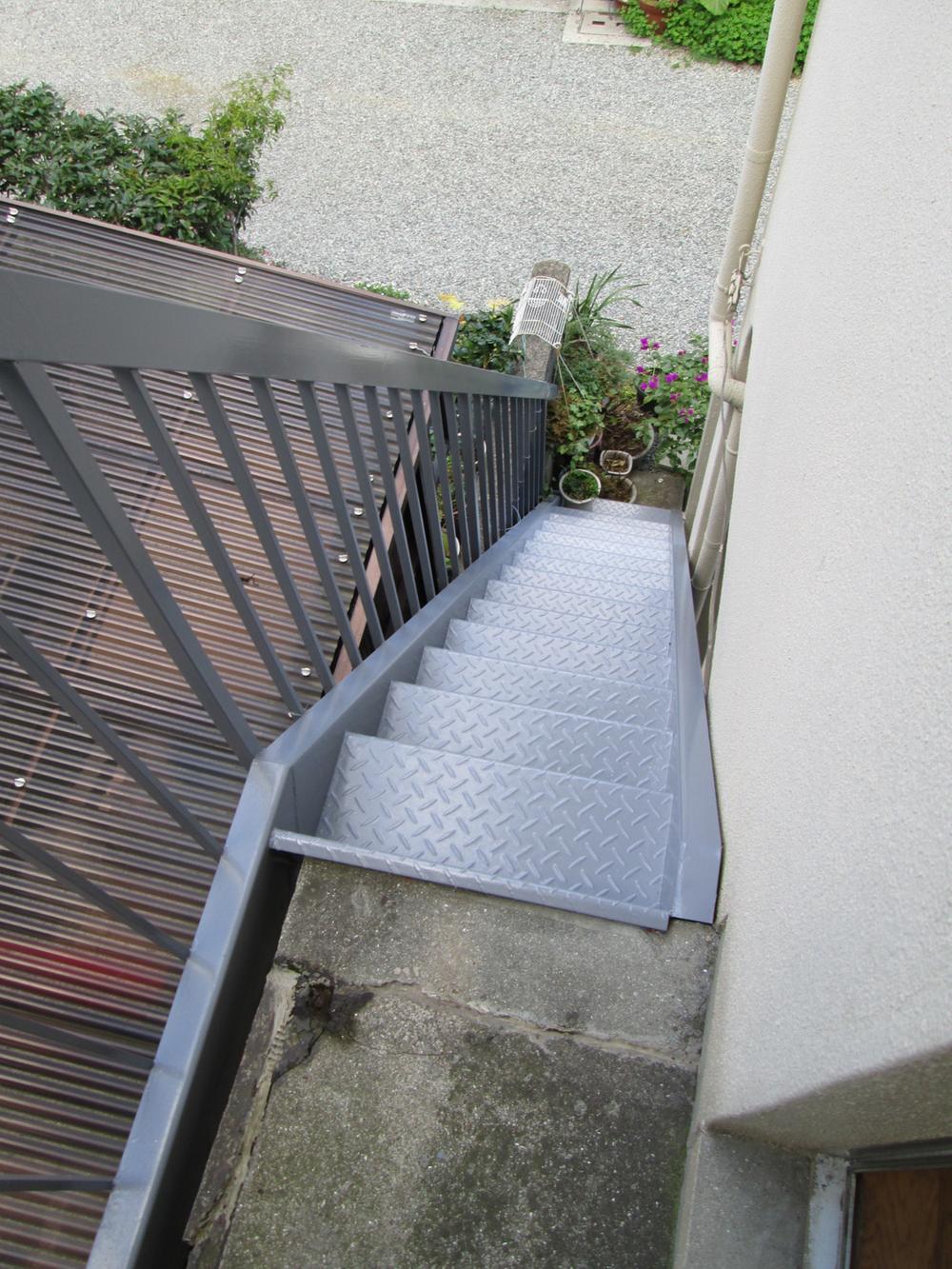 Other local. You go out in the back door from the second floor.