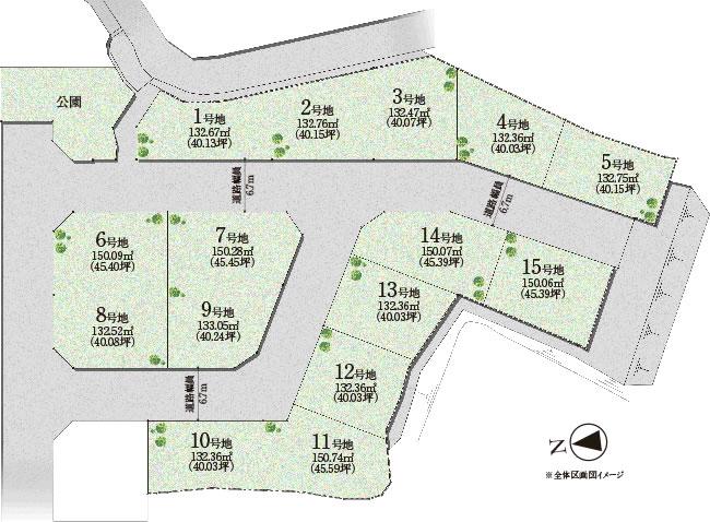 The entire compartment Figure. Urban development that a new family with each other can interact comfortably. All mansion 40 square meters or more of the community is born.