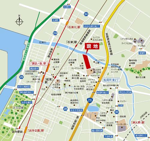 Local guide map. "Suwanomori" Station is convenient to shopping there is Koyo super. Elementary school is also located on the front of the eye, Safe for child-rearing. There is also a shopping complex facility "Ito-Yokado" or Hamaderakoen if stretch the legs, Holiday of leisure can enjoy (local guide map)