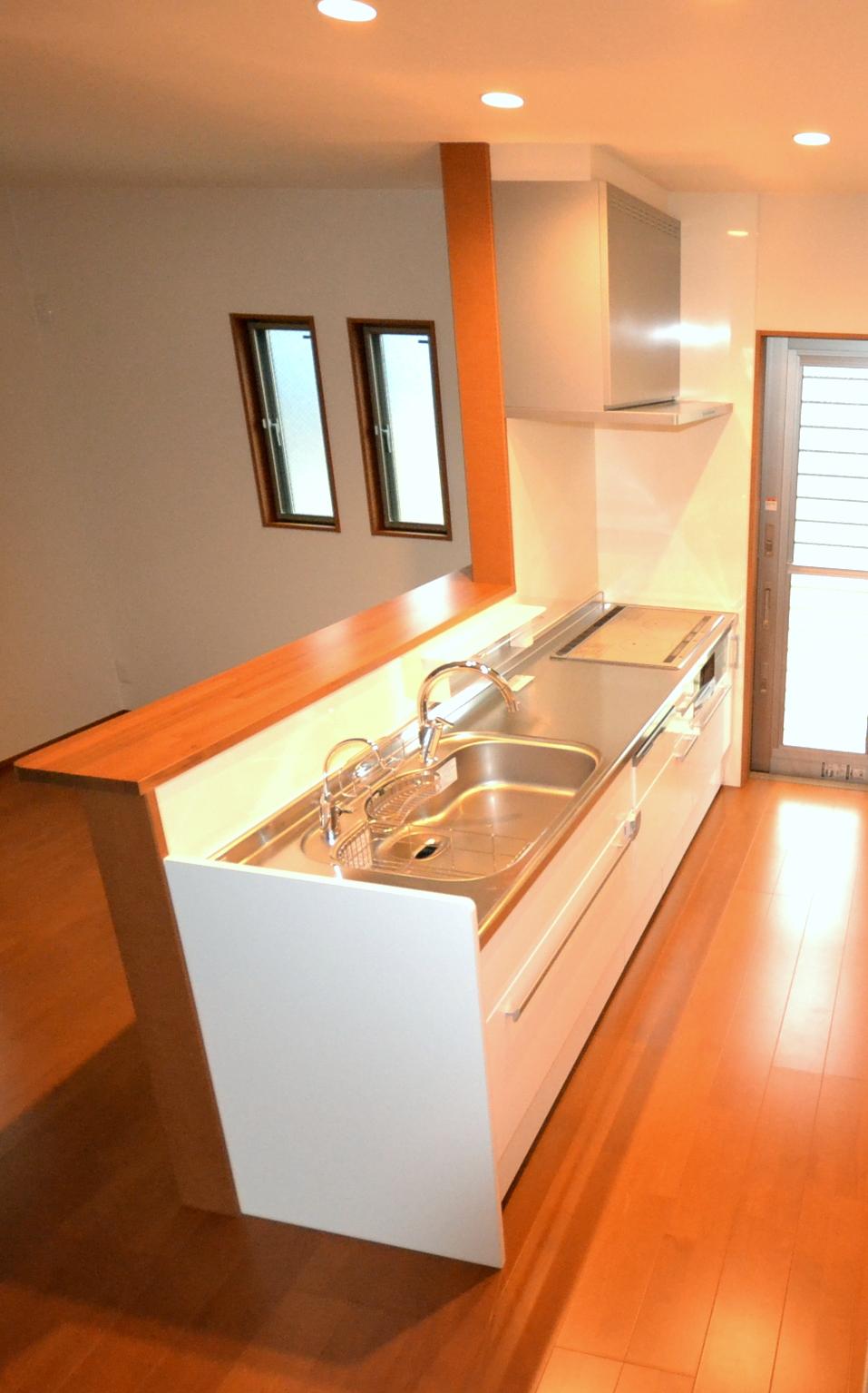 Building plan example (introspection photo). Building plan example ・ kitchen Our construction case