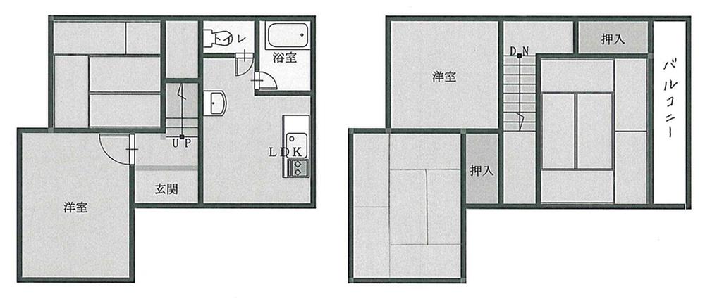 Floor plan. 11 million yen, 5LDK, Land area 57.91 sq m , Spacious a 5LDK in building area 69.66 sq m large family like. Is a floor plan of the rare.