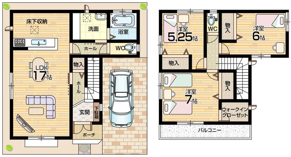 Floor plan. (A No. land), Price 21,800,000 yen, 3LDK+S, Land area 82.91 sq m , Building area 90.25 sq m