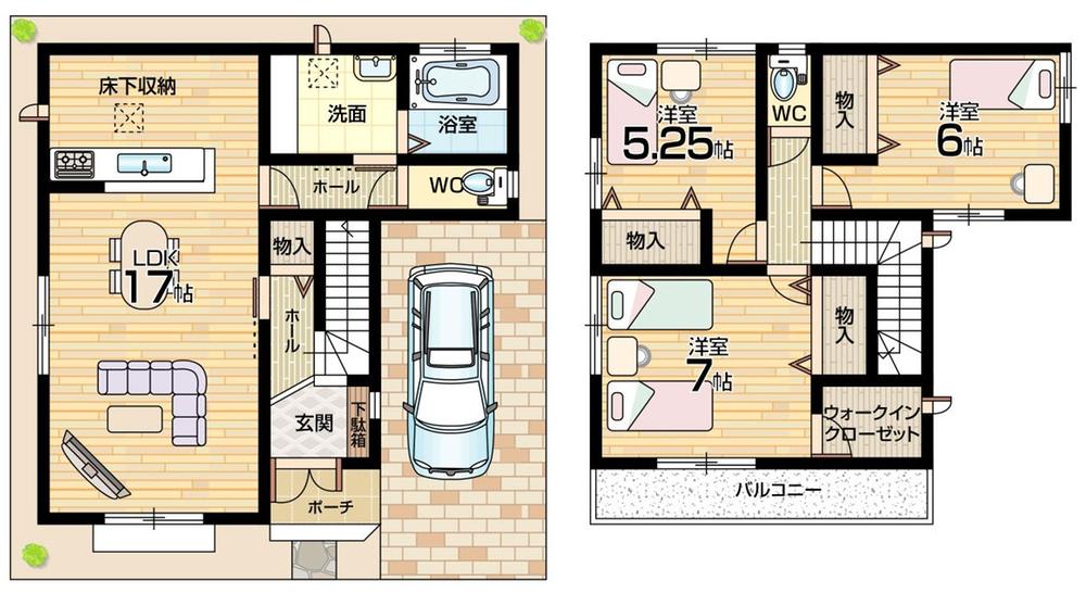 Floor plan. (D No. land), Price 21,800,000 yen, 3LDK+S, Land area 82.91 sq m , Building area 90.25 sq m