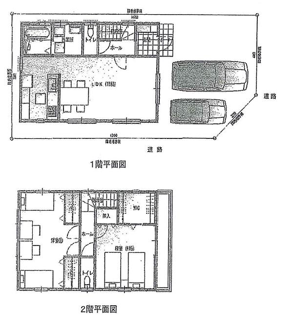 Floor plan. 26,900,000 yen, 3LDK, Land area 99.48 sq m , It is a building area of ​​89.43 sq m spacious frontage property of garage space with 2 car.