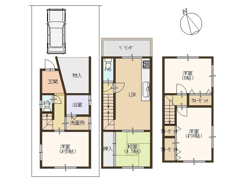 Floor plan. 16.3 million yen, 4LDK, Land area 51.08 sq m , It is a building area of 84.24 sq m living easy home.