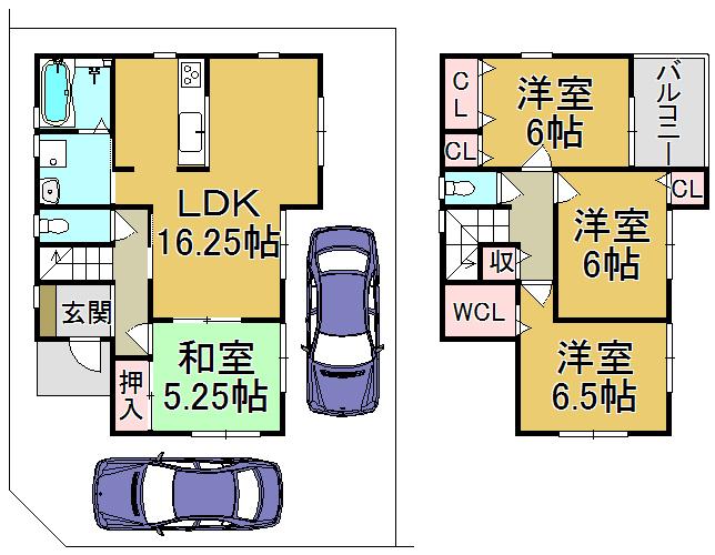 Floor plan. (No. 1 point), Price 32,800,000 yen, 4LDK, Land area 107.96 sq m , Building area 94.77 sq m