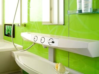 Bathroom. Operation easier ・ System bathroom W Ease every day comfortably Bathing of cleaning easier to enjoy. In push faucet operation is easy, 32% of realizing a water-saving. New La ・ Bus, eco bathroom is in a comfortable.