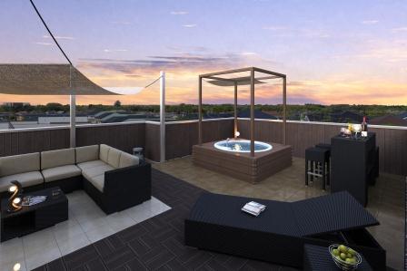 Rendering (appearance). In a few seconds from the everyday, To the best of resort space. Body and mind can also refresh space can be on the roof.