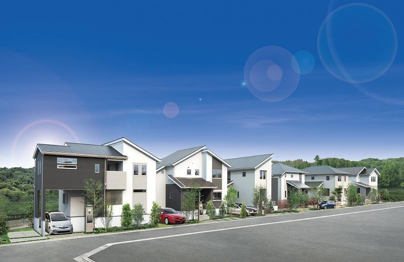 Local photos, including front road. The city block that was opened in the quiet east, Asahi and 6 House enjoy the view (CG processing on the basis of the live-action)