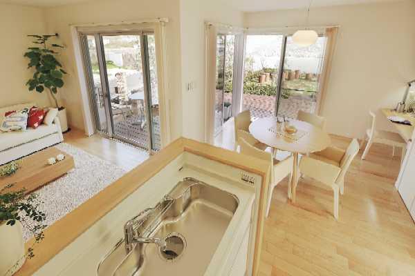 Building plan example (Perth ・ Introspection). Dream come true in the 100 square meters more than the site. LDK became garden and integral. Open!