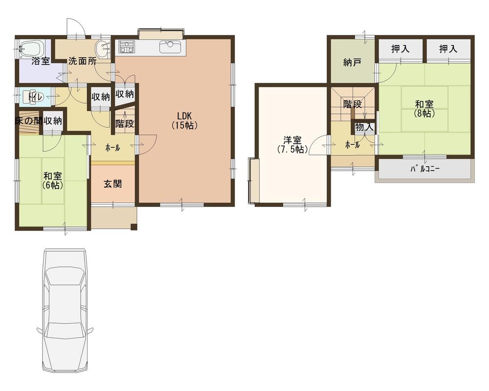 Floor plan. 13.8 million yen, 3LDK + S (storeroom), Land area 144.38 sq m , Building area 101.23 sq m room renovated!  After renovation, It is not yet tenants. 