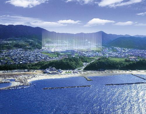 aerial photograph. Rich views and sense of openness. It is a residential area of rolling hills. ※ It is seen from the sky site (February 2002) Shooting