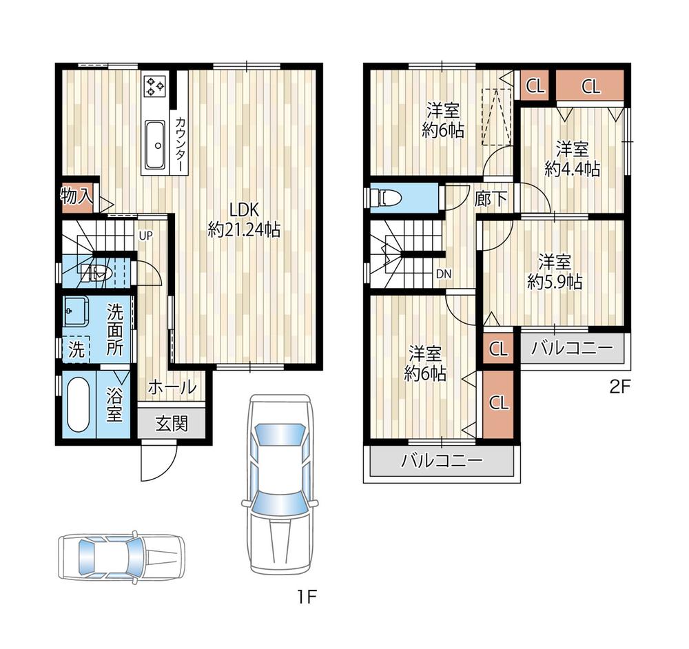 Building plan example (floor plan). Until Atrium south Settsu 1292m Joshin, Owaku etc. Contains!