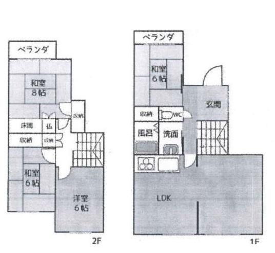 Floor plan. 13.8 million yen, 4LDK, Land area 95.97 sq m , Building area 88.23 sq m