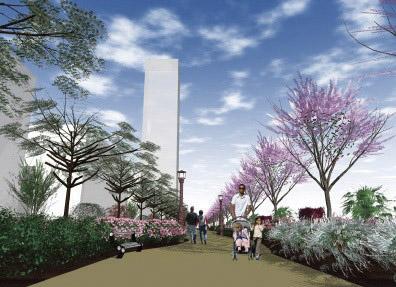 Other. JR Suita Station ~ East and west about 3km "green promenade" Rendering of between JR Senrioka Station (to be completed in 2013)