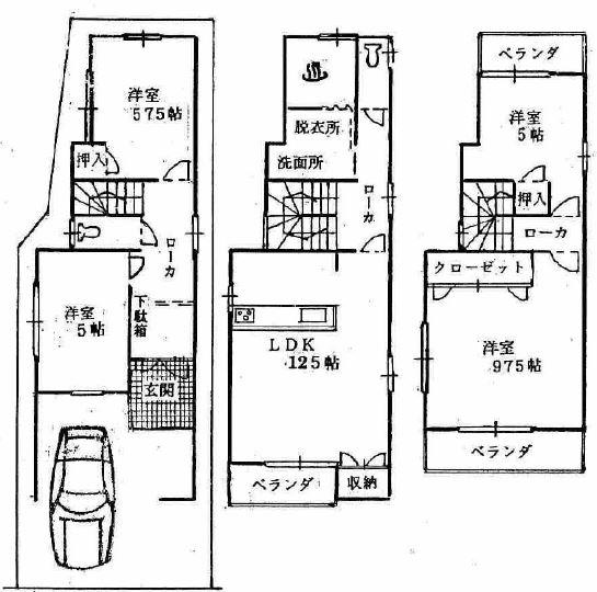 Floor plan. 24,800,000 yen, 4LDK, Land area 69.3 sq m , Building area 112.68 sq m