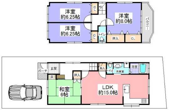 Floor plan. There is attic storage. 