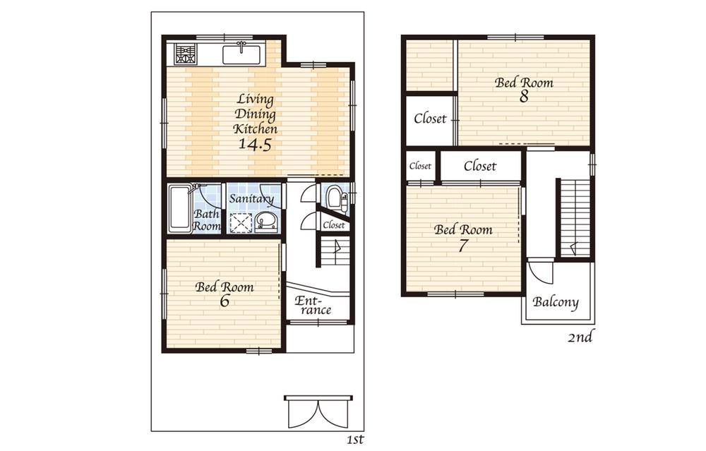 Floor plan. 8.8 million yen, 3LDK, Land area 65.41 sq m , Building area 65.41 sq m   ◆ There renovation plan ◆   [Status quo floor plan drawings] 