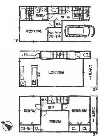 Floor plan. (No. 3 locations), Price 29,800,000 yen, 4LDK, Land area 71.58 sq m , Building area 119.01 sq m