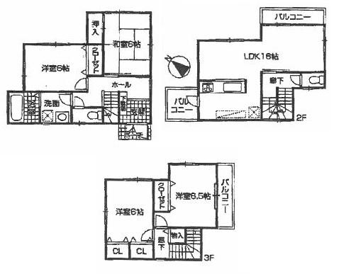 Floor plan. (No. 5 locations), Price 27,800,000 yen, 4LDK, Land area 98.21 sq m , Building area 102.06 sq m