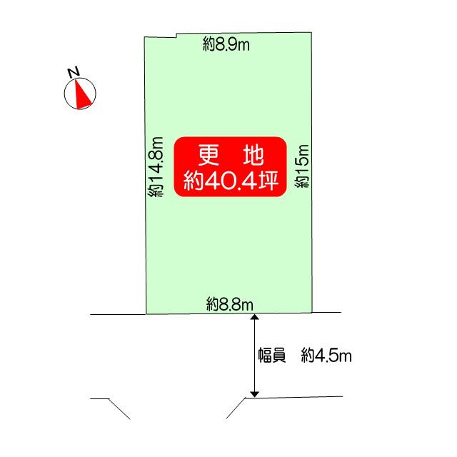 Compartment figure. Land price 39,660,000 yen, Land area 133.8 sq m