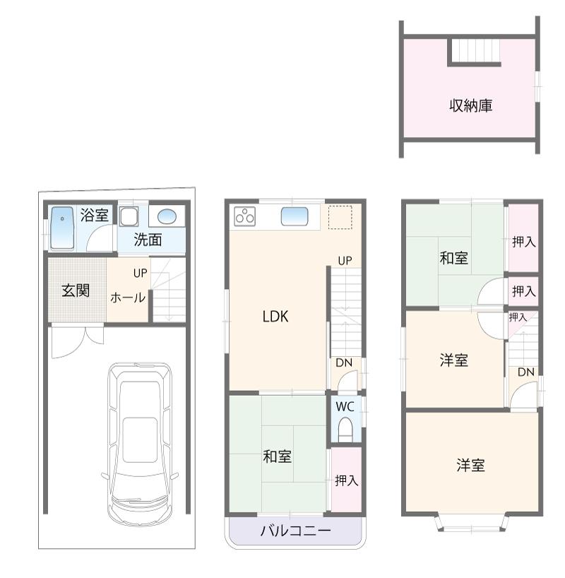 Floor plan. 17.8 million yen, 4DK, Land area 35.18 sq m , Building area 80.7 sq m seller like is very beautiful to your! Turnkey! The room is quite wider than your drawings!