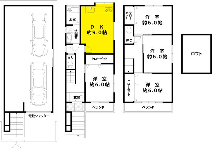 Floor plan. 28.5 million yen, 4DK, Land area 70 sq m , Building area 119.54 sq m