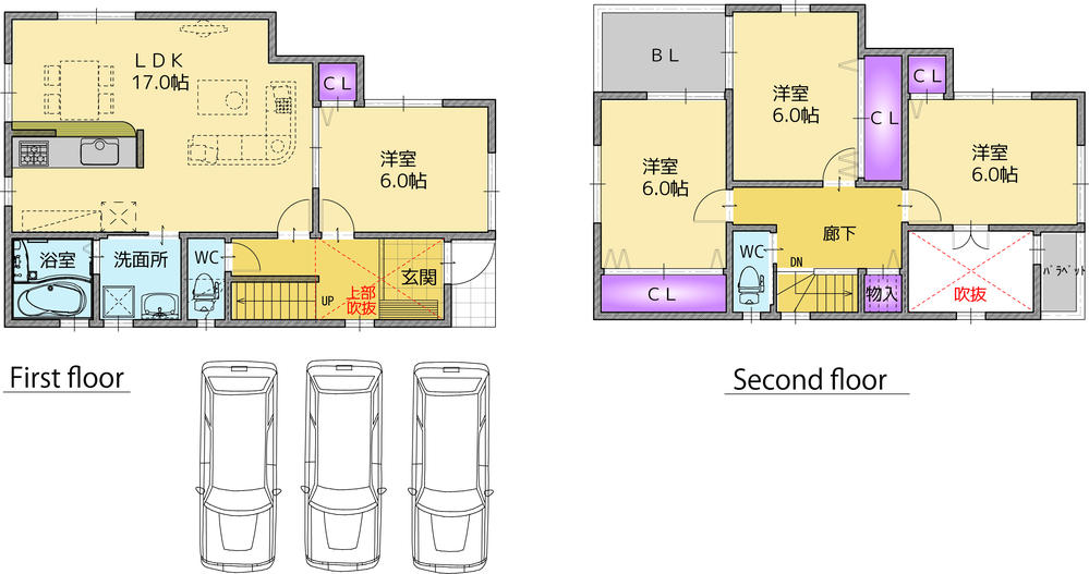 Floor plan. 36,800,000 yen, 4LDK, Land area 134.08 sq m , Building area 90 sq m