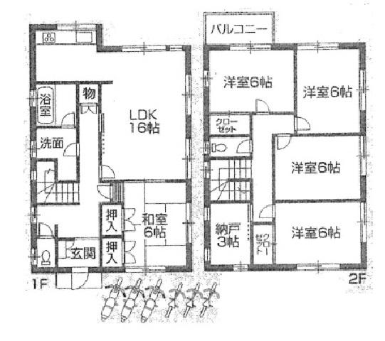 Floor plan. 14.8 million yen, 5LDK + S (storeroom), Land area 114.79 sq m , Building area 122.45 sq m