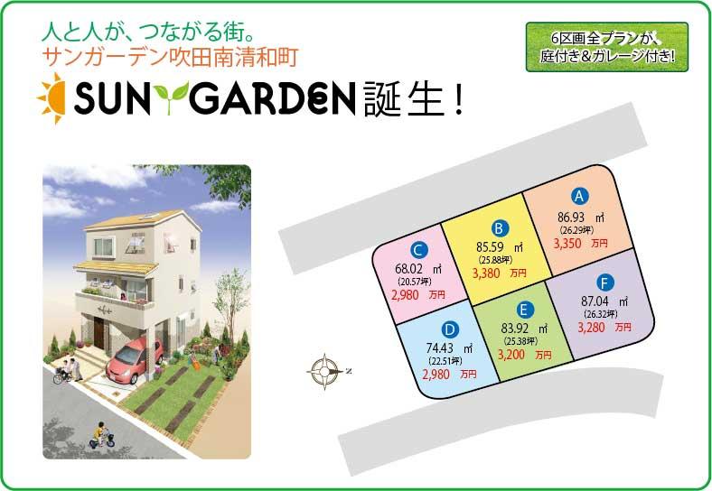 Building plan example (exterior photos). Residential land sectioning view, All 6 compartment