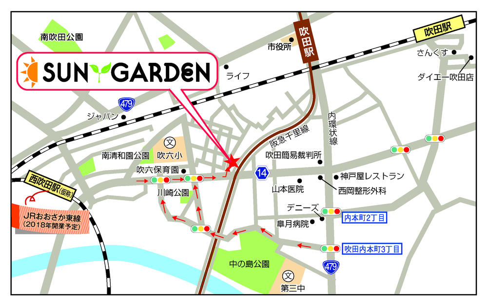 Local guide map. Car navigation system ⇒ Suita Minamiseiwaen cho 3-17