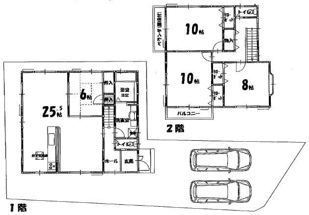 Floor plan. 39,800,000 yen, 4LDK, Land area 181.98 sq m , Building area 134.46 sq m